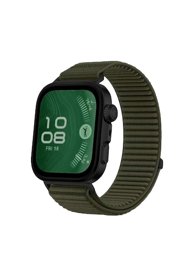 Newface Huawei Fit 4 Braid Kordon - Koyu Yeşil Açık Mor