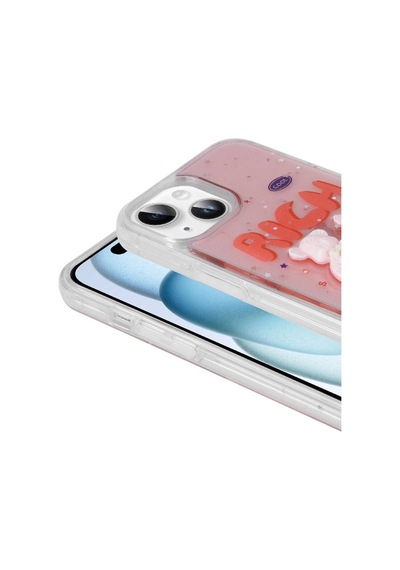 Apple Uyumlu iPhone 15 Plus Kılıf Kabartma Figürlü Parlak Zore Minimini Silikon Kapak