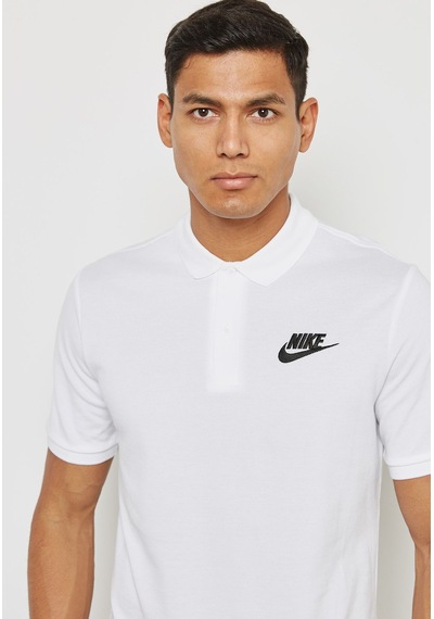 Nike Standart Fit Pamuklu Polo Tişört Beyaz
