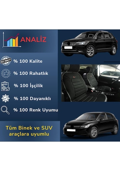 Space Oto Koltuk Minderi, Toyota Araçlara Uyumlu 2'li Set Özel Tasarım Minder Premium 001
