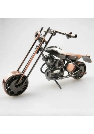El Yapımı Vintage Demir Motorsiklet Modeli Ev-ofis Için Dekoratif Metal Süs Küçük Boy