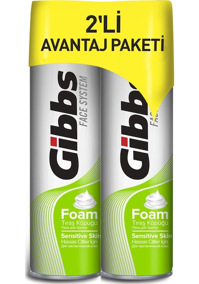 Gibbs Sensitive Tıraş Köpüğü 2 x 200 ML