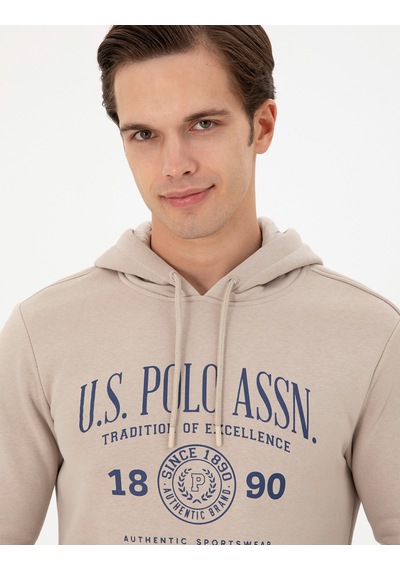 U.s. Polo Assn. Erkek Taş Sweatshirt 50293446-vr049 Taş