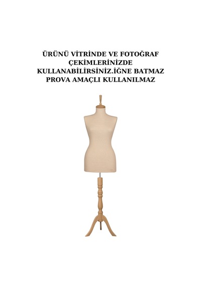 2 Adet Vitrin Amaçlı 36 Beden Terzi Vitrin Mankeni İğne Batmaz