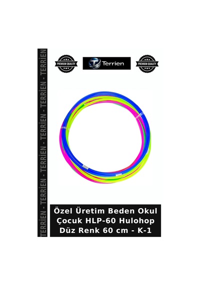 Özel Üretim Beden Okul Çocuk Hlp-60 Hulohop Düz Renk 60 Cm - K-1