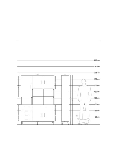 Arges Dolap 9 Raflı 5 Çekmeceli 5 Kapaklı 132x30x195 Aytaşı-a... Aytaşı Arges Dolap 9 Raflı 5 Çekmeceli 5 Kapaklı 132x30x195 Aytaşı-a... Aytaşı