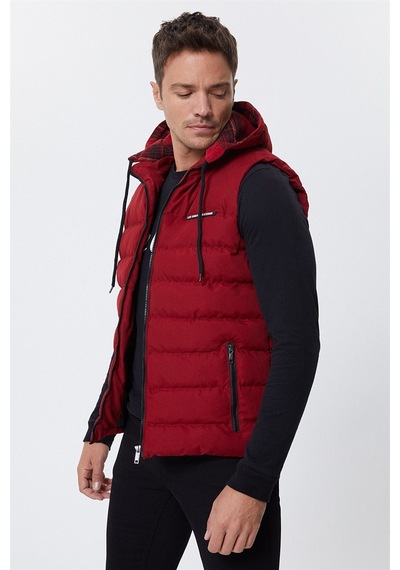 Lee Cooper Caspian Erkek Yelek Bordo-15319