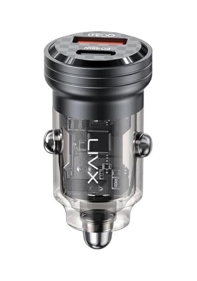 Transparent 45w Pd/qc Type C Ve Usb Çıkış Ultra Hızlı Mini Araç Şarj Cihazı L35