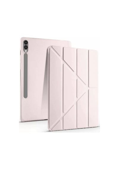 Newface Samsung Uyumlu Galaxy X610 Tab S9 Fe Plus 12.4 Kılıf Kalemlikli Mars Tablet Kılıfı - Rose Gold,