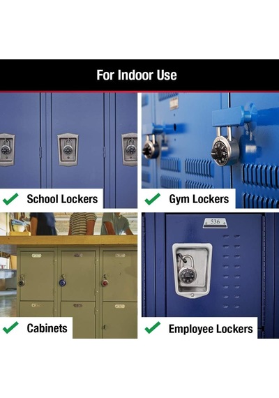 Master Lock 1500t Soyunma Kilidi Kombinasyon Asma Kilit, 2'li Pak