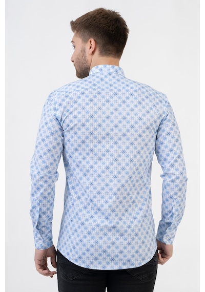 White Stone Barcelona G2311 Pamuklu Likralı Regular Fit Gömlek Desenli M Çok Renkli