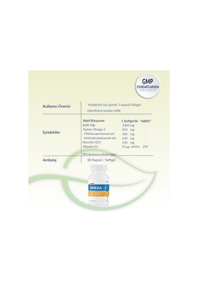 Smartcaps Omega 3 Vitamin D3 Q10 30 Softgel