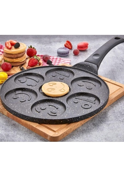 Döküm Granit Emojili Pankek Tava 28 Cm Diğer
