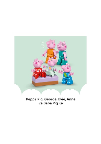 LEGO® DUPLO® Peppa Pig Aile Evi 10467 -2 Yaş ve Üzeri Çocuklar için Peppa Pig Figürü İçeren Yaratıcı Oyuncak Yapım Seti (84 Parça)
