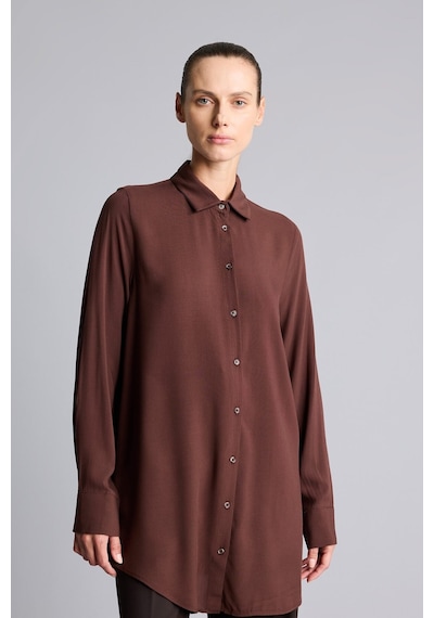 Defacto Regular Fit Gömlek Yaka Önden Düğmeli Uzun Kollu Tunik Z3538az26spbn328 Kahve-bn328