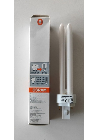 Osram Dulux D 26w/840 G24d-3 Cool White Ilık Beyaz / Doğal Beyaz Ampul