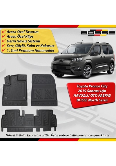 Toyota Proace City Paspas Araca Özel 2019 Derin Havuzlu Bosse North Serisi