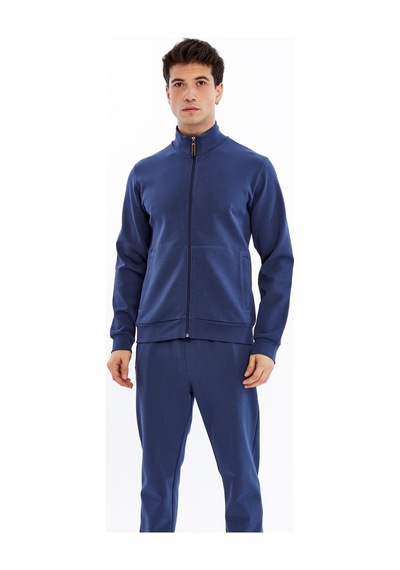 AR-MA Arma Erkek Slim Fit Sweatshirt Scuba Interlok, Tam Fermuarlı, Dik Yaka, Fleto Cepli K30324989802 İndigo-i1 AR-MA Arma Erkek Slim Fit Sweatshirt Scuba Interlok, Tam Fermuarlı, Dik Yaka, Fleto Cepli K30324989802 İndigo-i1