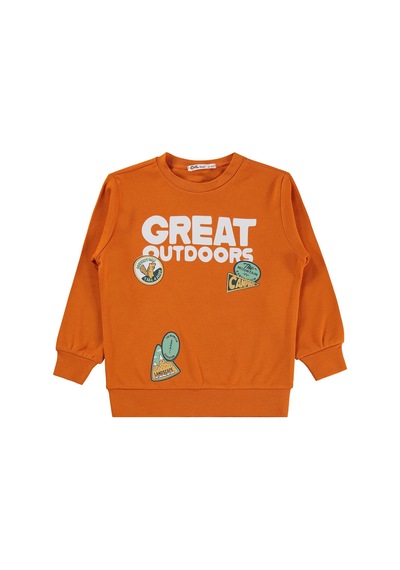Civil Boys Erkek Çocuk Great Baskılı 2 -5 Yaş Sweatshirt  - Turuncu V5D94267826S1
