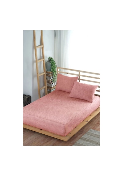 Formeya Adelya Pudra Lastikli Çarşaf Takımı Tek Kişilik (Yastık Kılıflı) 120 x 200