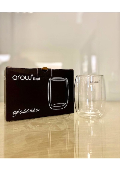 Arow Çift Çidarlı Ikili Bardak 150 Ml Şefaf