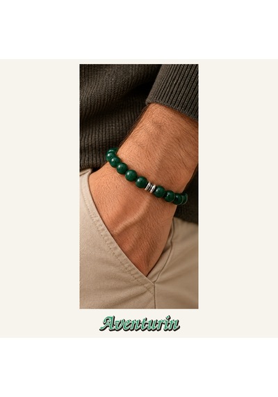 Aventurin Taşı Bileklik 8 Mm, Unisex, Elastik Çok Renkli