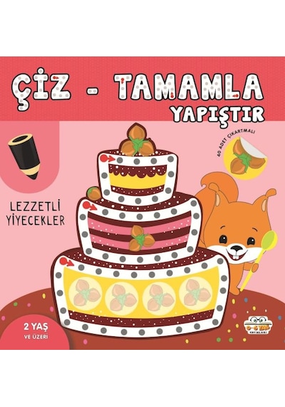Çiz-tamamla-yapıştır Lezzetli Yiyecekler
