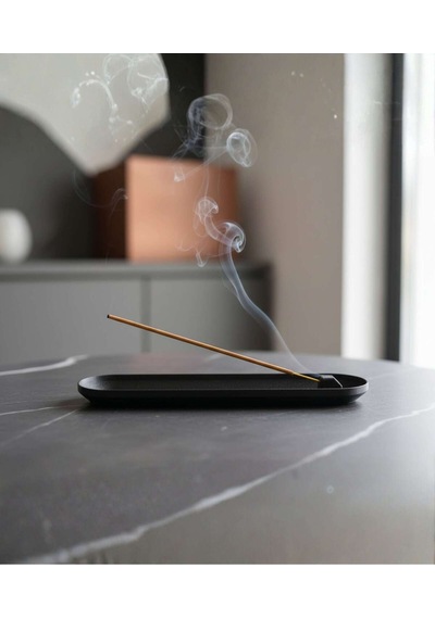 Minimalist Siyah Tütsülük - Masaüstü Çubuk Tütsü Tutucu - Modern 3d Baskı Zen Dekorasyon Aksesuarı