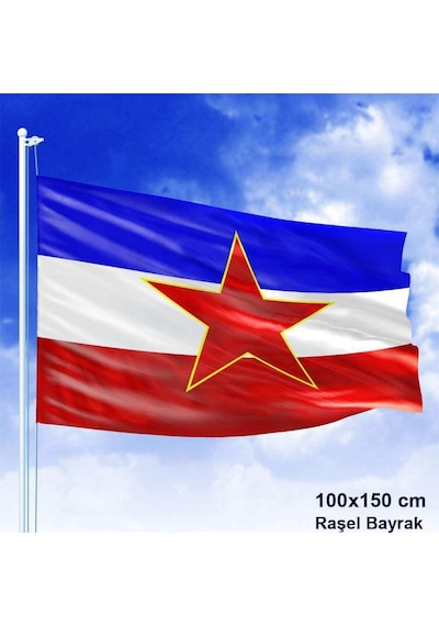 Yugoslavya Sosyalist Federal Cumhuriyeti Bayrağı - Balkan -100x150 Cm Bayrak 1