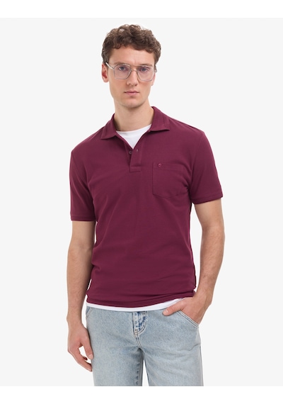 Pierre Cardin Erkek Bordo Tişört Basic 50321144-vr014
