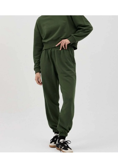 Buly Cozy Beli Lastikli Jogger Eşofman Altı Yeşil