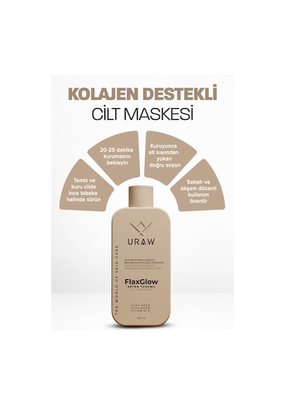 Uraw Keten Tohumlu Soyulabilir Arındırıcı ve Sıkılaştırıcı Maske 150 ML