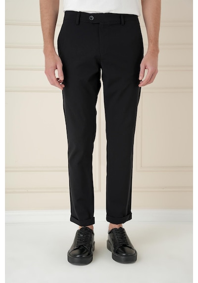 Efor Comfort Fit Beli Lastikli Yan Cep Siyah Jogger Pantolon P 1150 Siyah