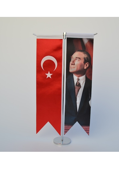Türk Bayrağı ve M.Kemal Atatürk Masa Bayrak Takımı