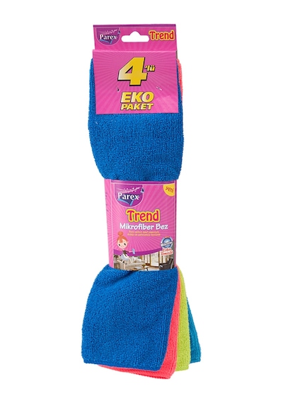 Parex Trend Mikrofiber Temizlik Bezi 4 Adet Çok Renkli