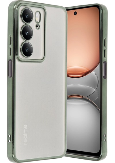 Gld-spt- Newface Realme C75 4g Kılıf Razer Lensli Silikon - Yeşil