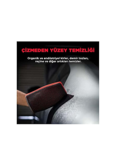 Tr Yüzey Temizleyici Kil Eldiveni Kırmızı Zift Böcek Reçine Temizleyici 21x16 Cm