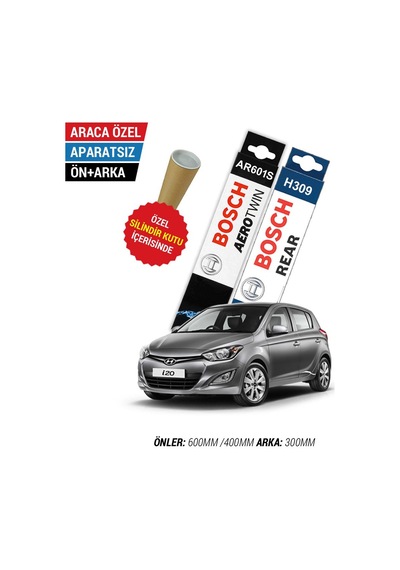 Bosch Aerotwin Hyundai i20 Ön Arka Silecek Seti (2008-2014)
