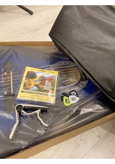 Klasik 4/4 Mavi Gitar Seti