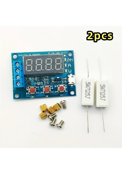 Challenger Zb2l3 Pil Kapasite Test Cihazı 2 Adet 12v 18650 Pil Kapasitesi Ölçer Hızlı Bağlantı