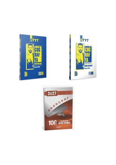 2027 2027 Benim Hocam Tyt Coğrafya Konu + Soru + Anla Kazan Paragraf Deneme 3'lü Set