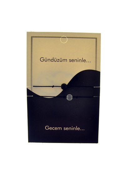 X-lady Accessories Altın Renk Gündüz Gece Arkadaş Şans Bilekliği - 2689 Çok Renkli