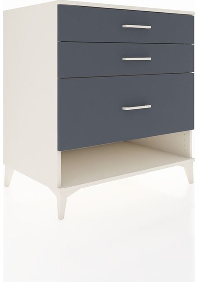 Kronos Şifonyer 3 Çekmeceli 88x59x96 Aytaşı-antrasit Aytaşı