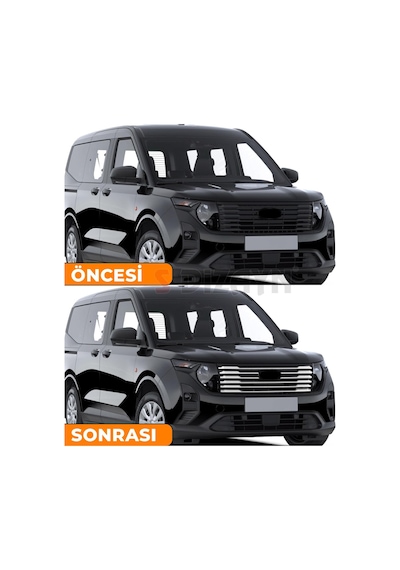 S-dizayn Ford Courier Krom Ön Panjur 8 Prç. 2023 Üzeri A+ Kalite