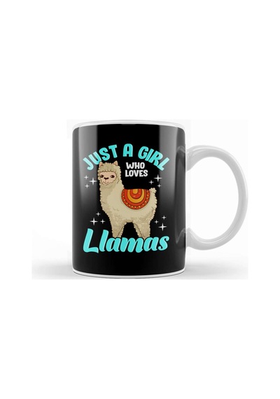 Funny Just A Girl Who Loves Llamas Cute Llama Kupa Bardak Porselen No7368 Karışık