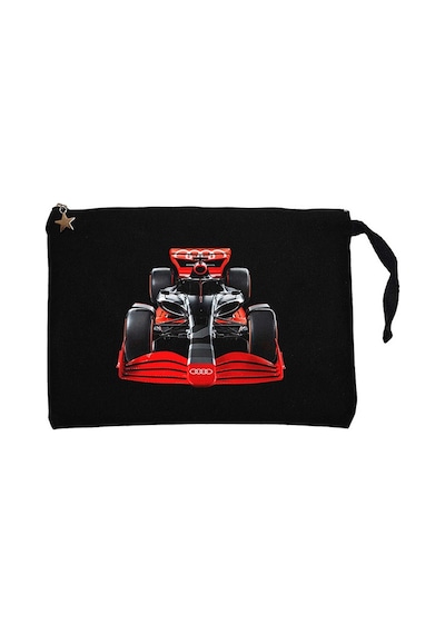 F1 Audi Formula Siyah Clutch Astarlı Cüzdan / El Çantası Siyah