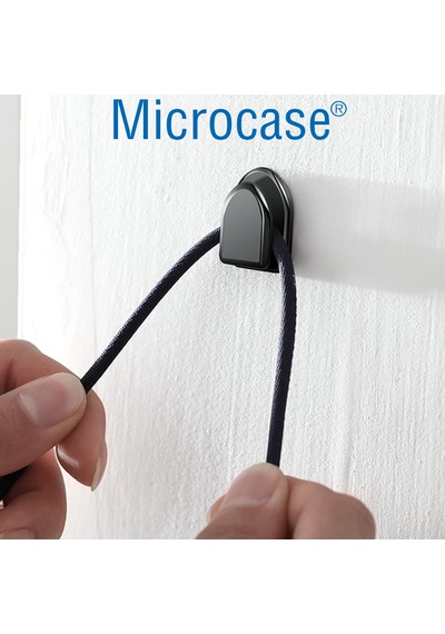Microcase 4'lü Mini Araç İçi Ev Ve Ofis İçin Kendinden Yapışkanlı Çok Amaçlı Düzenleyici Kanca Seti Al5365 Siyah