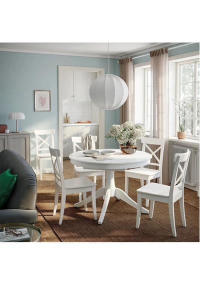 Ikea Beyaz Modern Yemek Masası - Yemek Masası Takımı Ikea Beyaz Modern Yemek Masası - Yemek Masası Takımı