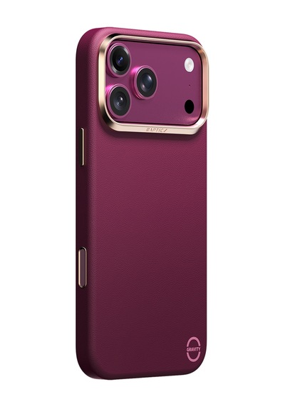 Apple iPhone 18 Pro Max Uyumlu Kılıf M-safe Şarj Özellikli Polimerik Deri Raptic Urban Nano Kapak Mürdüm