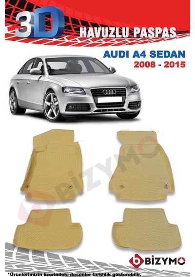 Audi A4 Sedan 2008-2015 3D Bej Paspas Takımı Bizymo